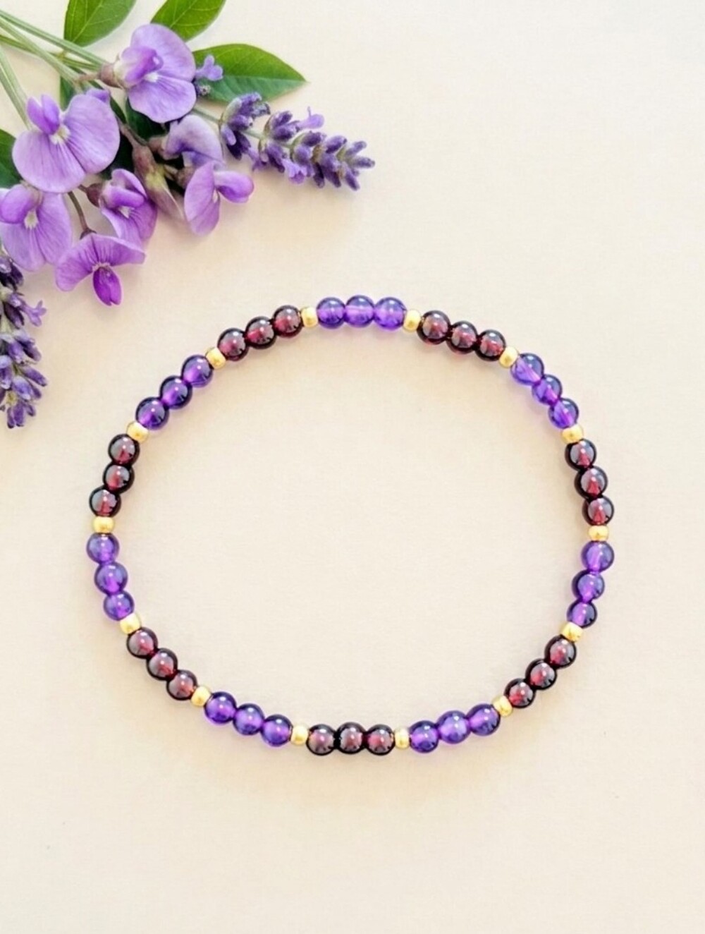Garnet/Amethyst Bracelet